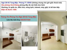 Chính chủ cần cho thuê nhà tại Ngõ 39 Hồ Tùng Mậu - Cầu Giấy - Hà Nội