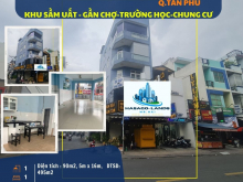 CHÍNH CHỦ Cho thuê nhà 2 mặt tiền Tân Hương 90m2, 4Lầu+ST - NGAY CHỢ