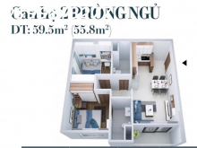 Chung cư Chỉ Cần trả Trước 140tr căn lô góc 2PN view đẹp. Tặng gói nội thất cao cấp