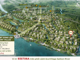 biệt thự song lập mặt tiền sông Ecovillage Saigon River giá 17 tỷ (gồm VAT, PBT