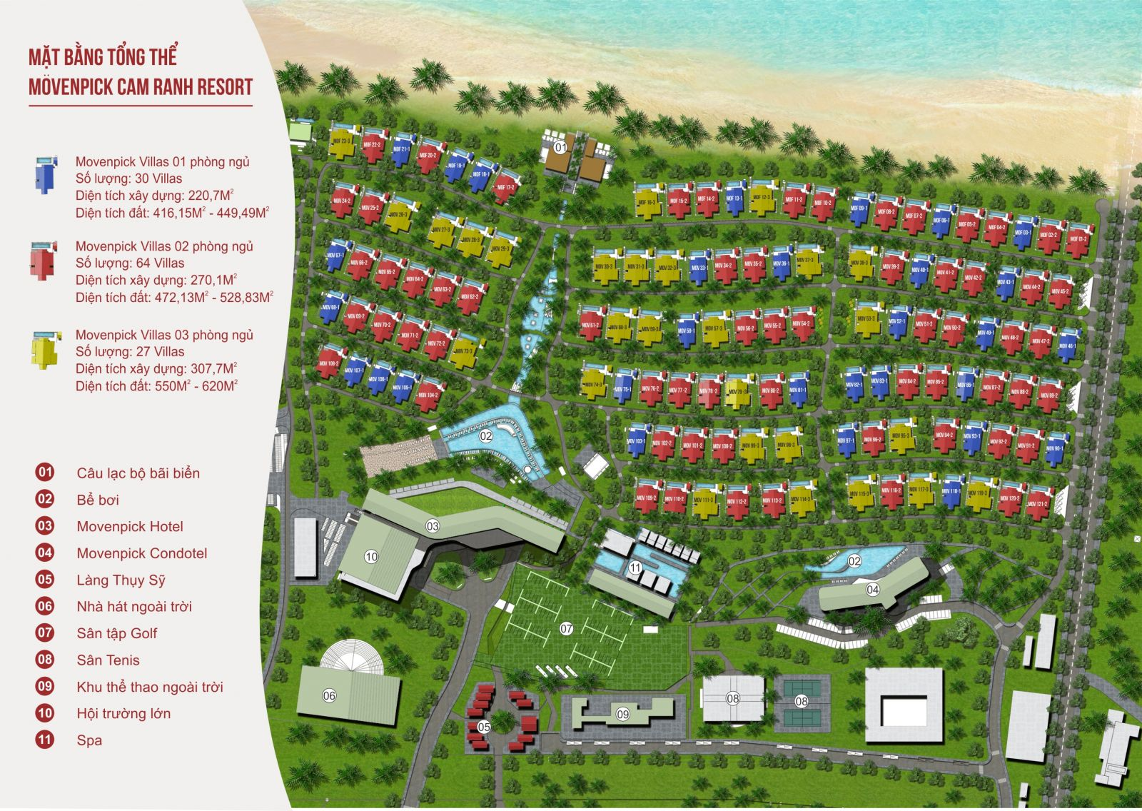 Mặt bằng dự án Mövenpick Cam Ranh Resort