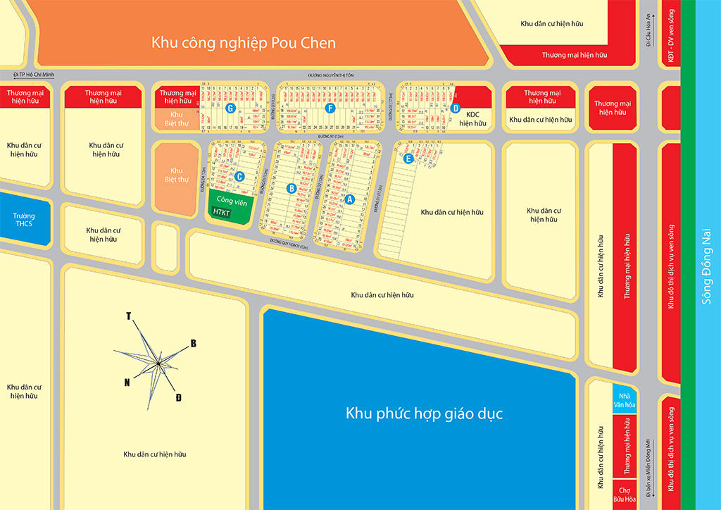 Bản đồ dự án Bien Hoa New Town 2 Đồng Nai