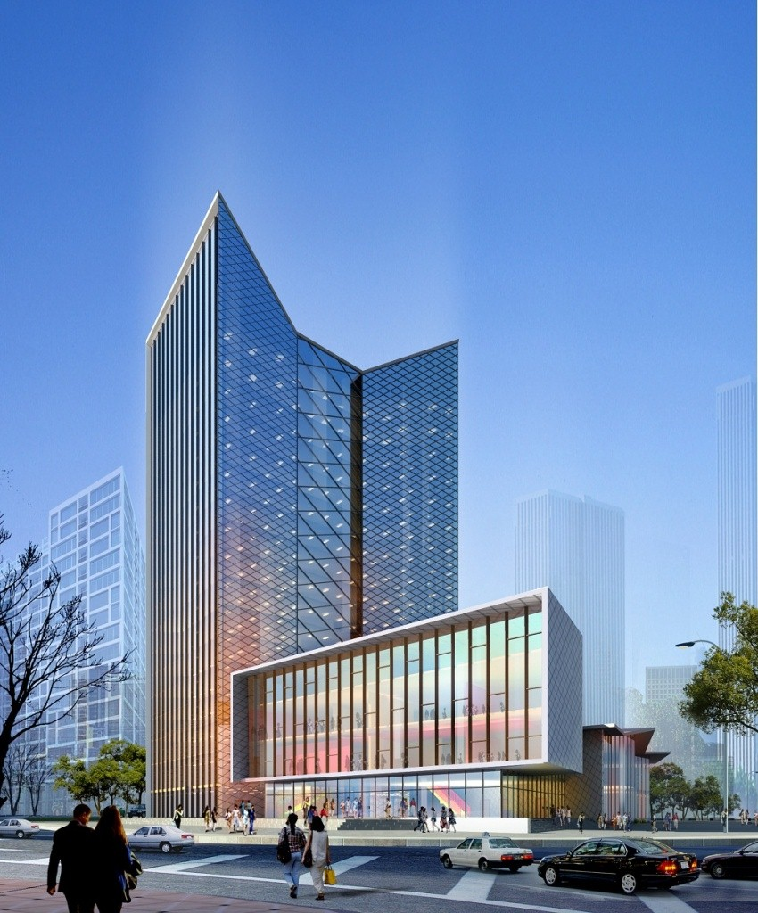 Phối cảnh tòa nhà thương mại khu dân cư số 1 – Tây Nam Long Điền