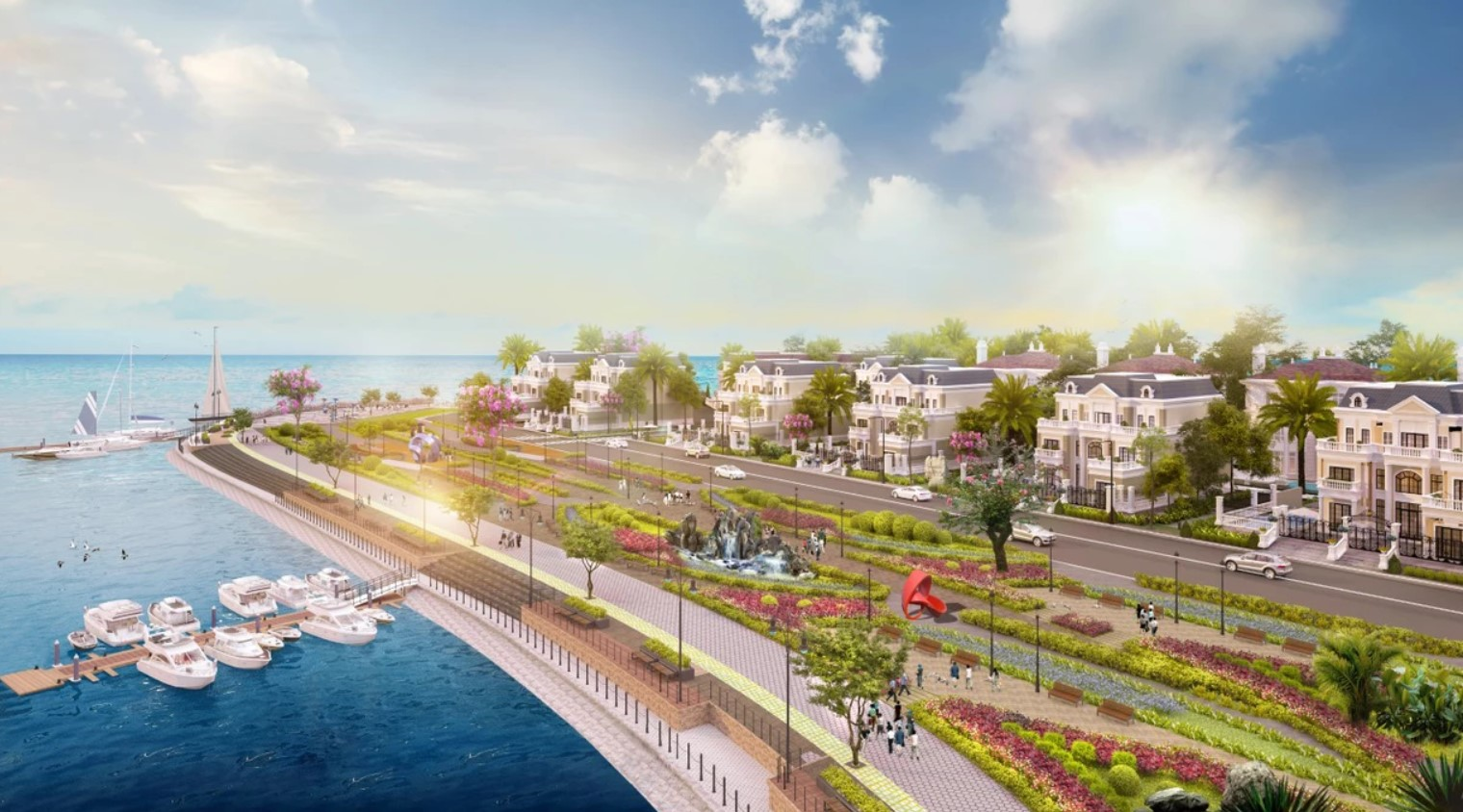 Phối cảnh tổng thể phân khu biệt thự The Riviera Villas – Tổ hợp khu đô thị King Bay Đồng Nai