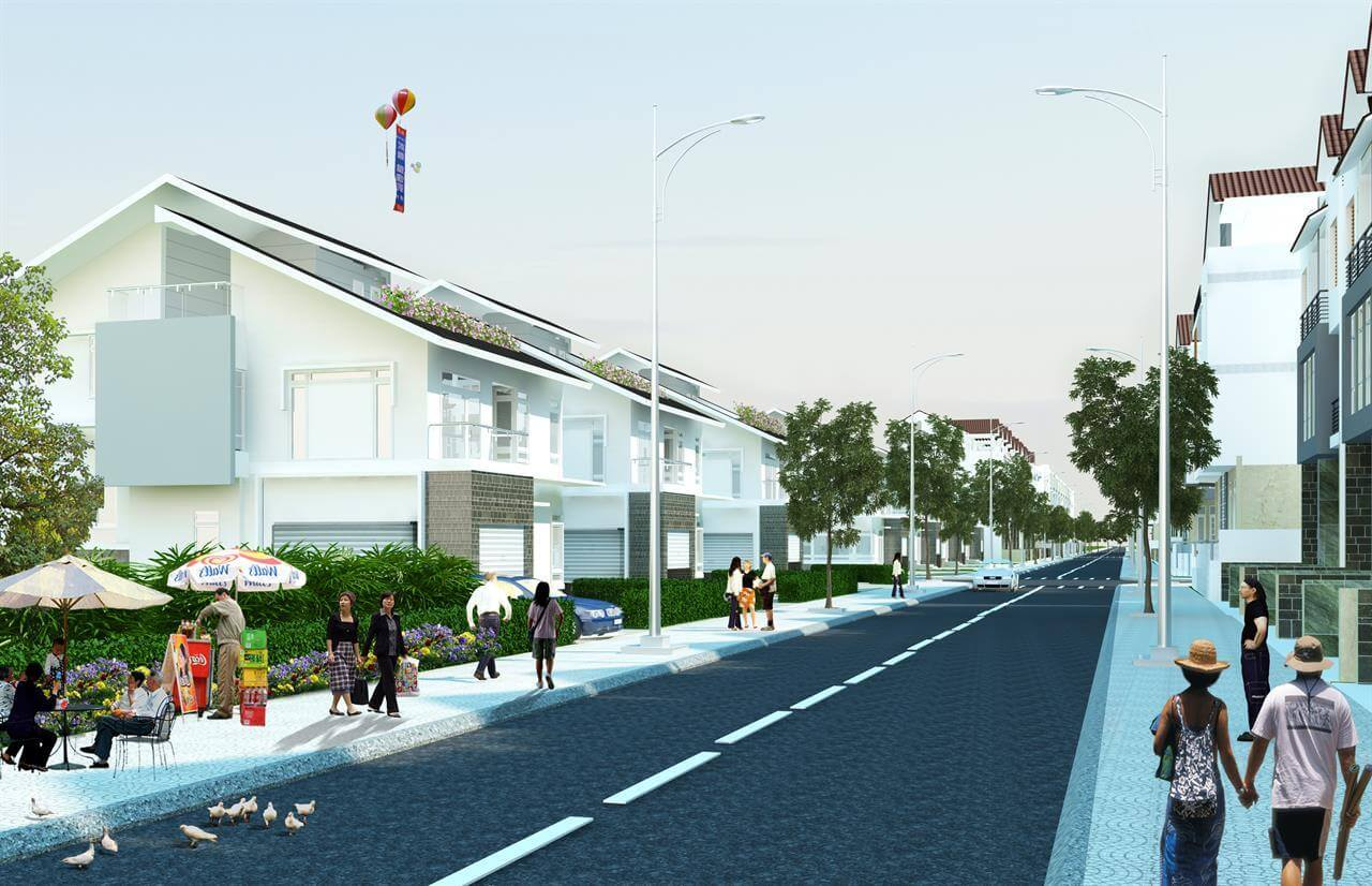 Phối cảnh hệ thống đường nội khu dự án Bảo Ngọc Residence