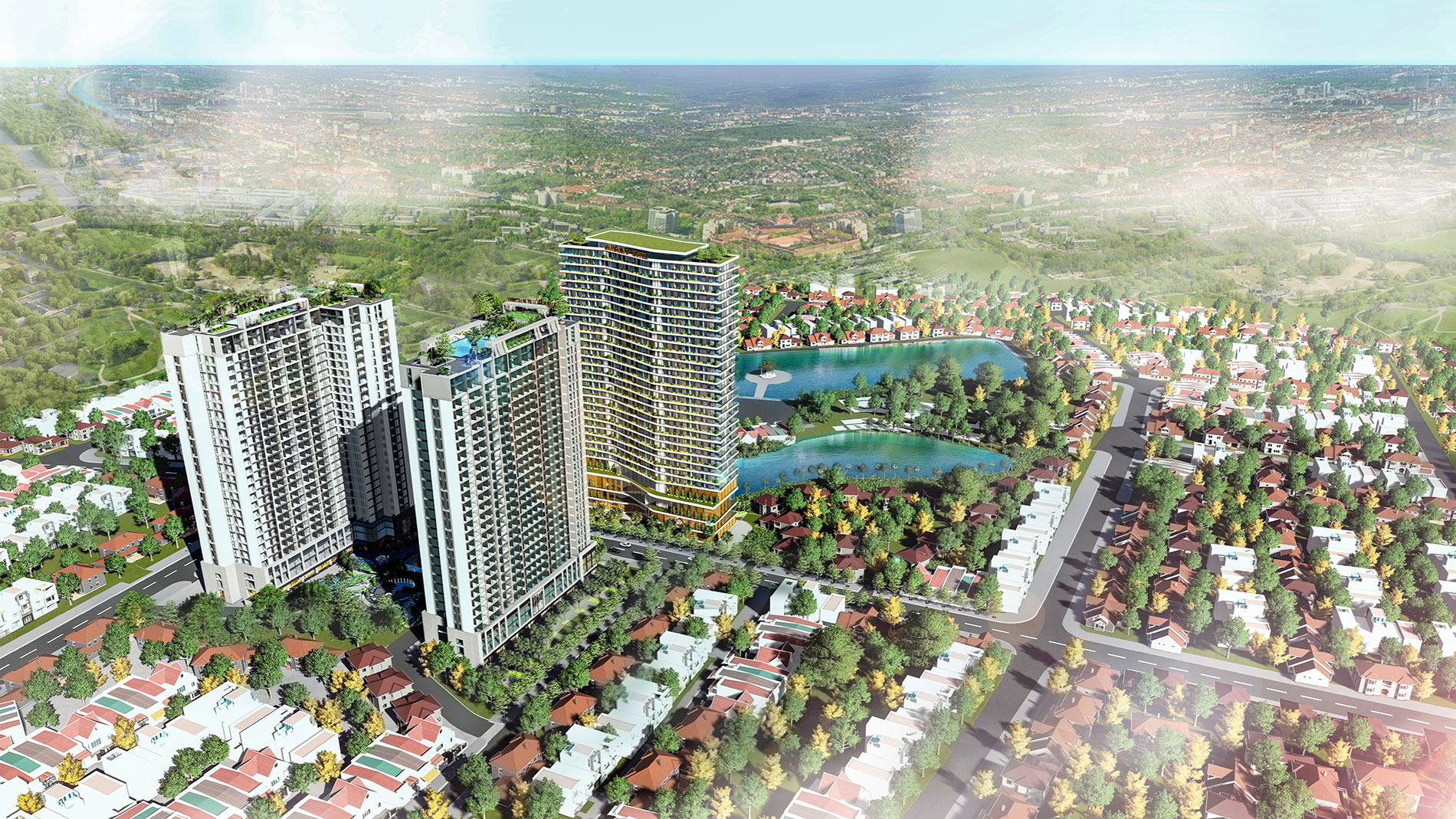Phối cảnh tổng thể dự án Apec Aqua Park Bắc Giang