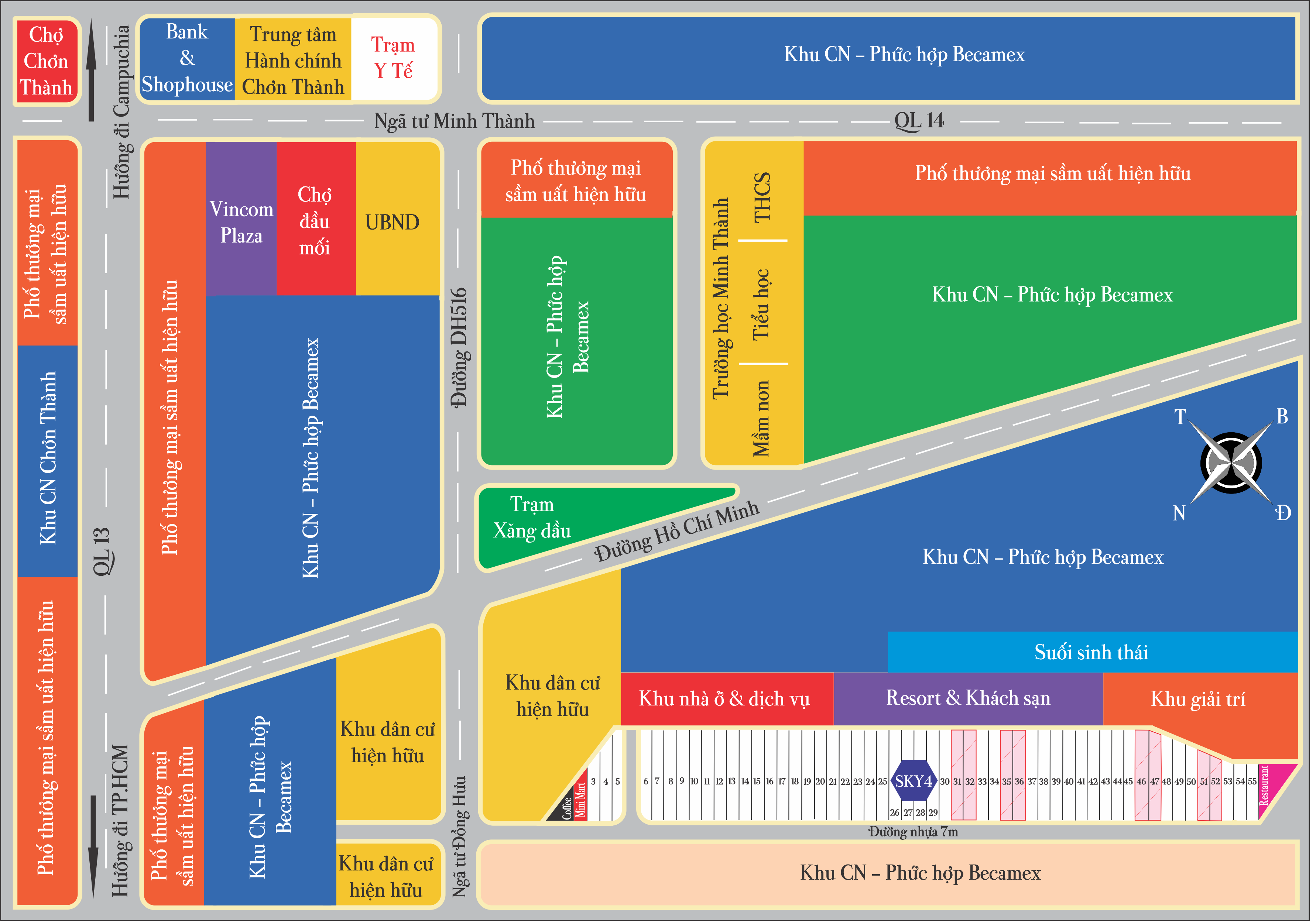 Mặt bằng tổng thể dự án khu dân cư Sky Center City IV