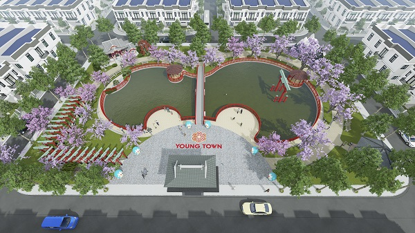 Phối cảnh công viên Osaka Park dự án Young Town Tây Bắc Sài Gòn