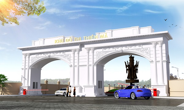 Phối cảnh cổng chào dự án khu đô thị Thiên Mã
