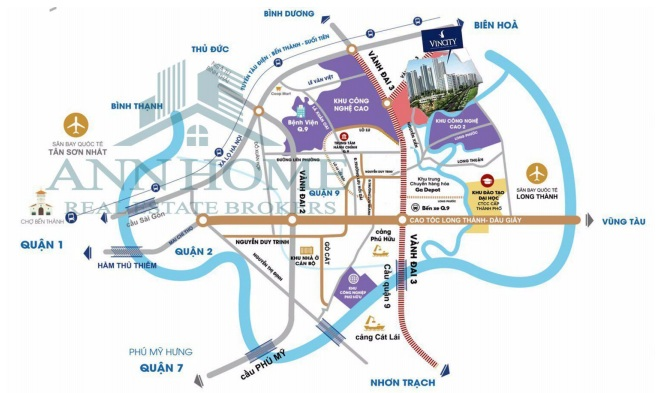 Vị trí dự án Vincity Grand Park quận 9